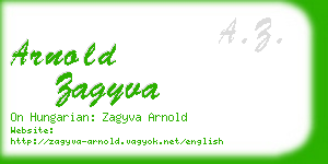 arnold zagyva business card